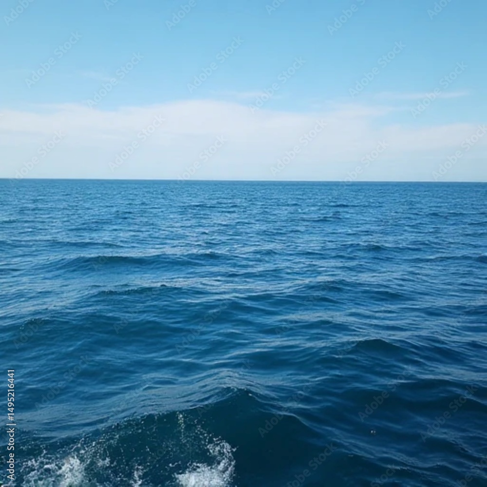 Fototapeta premium sea waves and blue sky