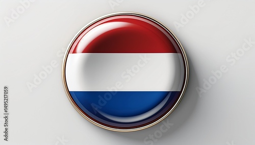 Runder Button mit Flagge der Niederlande – glänzend, 3D-Optik, isoliert auf Weiß Free Download Runder Button mit Flagge der Niederlande – glänzend, 3D-Optik, isoliert auf Weiß - GFXLoad