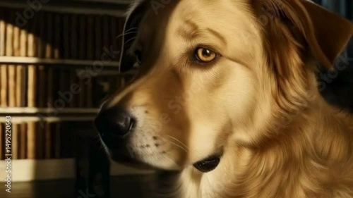 dog inside the house