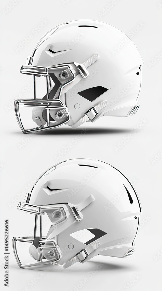 Fototapeta premium White Football Helmet Render