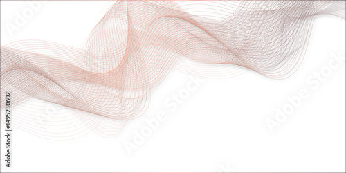 Abstract wave blend lines on transparent background. Design for banner, wallpaper, background and many more. Undulate Grey Wave Swirl, frequency sound wave, twisted curve lines with blend effect.	
