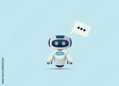 AI robot icon with message
