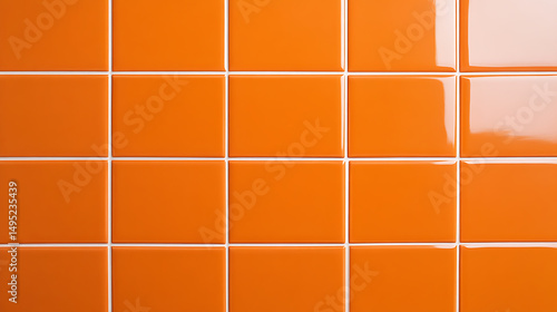 A vibrant orange tile background with a white grout pattern. The tiles have a glossy finish, creating a modern and clean aesthetic. © A2Z AI 
