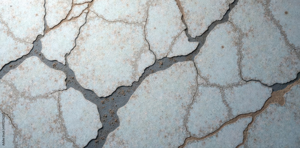 Fototapeta premium Polished gray terrazzo backdrop, elegant stone pattern , surface, texture, gray