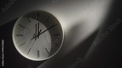 Wallpaper Mural Halloween time concept. Spooky shadows on wall clock at night Torontodigital.ca