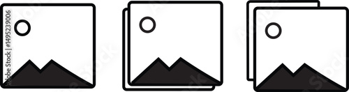 Gallery or picture icon. photographers gallery sign and symbol vector background,
