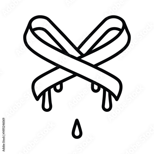Pink Ribbon Melting Like Wax