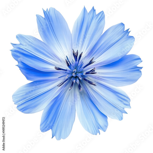 Isolated blue chicory flower