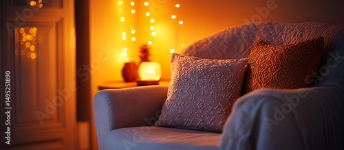 A modern minimalist home interior design with clean lines, sleek furniture, and neutral color palette, featuring an open-concept living space