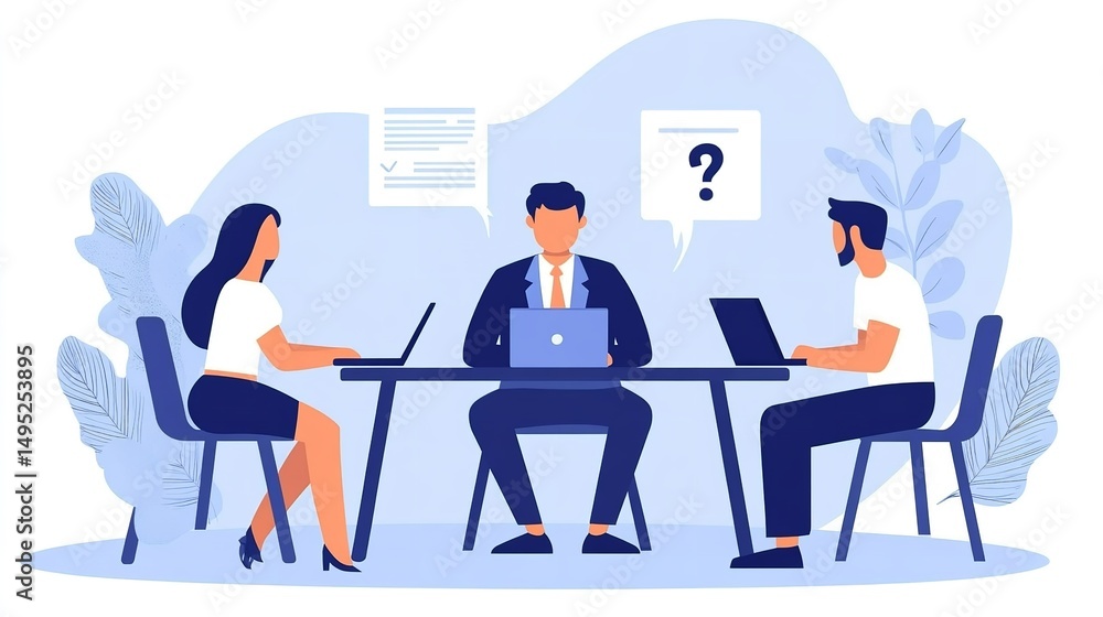 A team collaborating on a complex project with lively discussions and engaging questions in a modern office with flat A team collaborating on a complex project with lively discussions and engaging questions in a modern office with flat