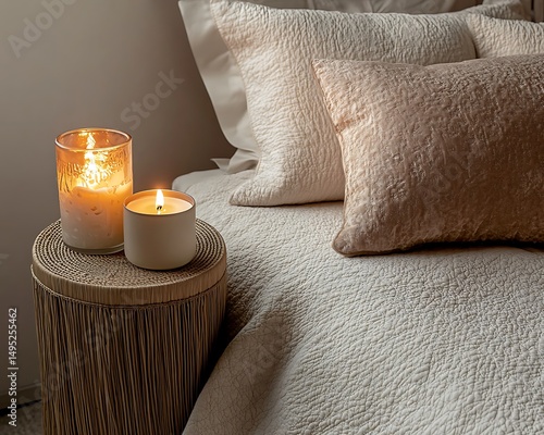 A modern minimalist home interior design with clean lines, sleek furniture, and neutral color palette, featuring an open-concept living space