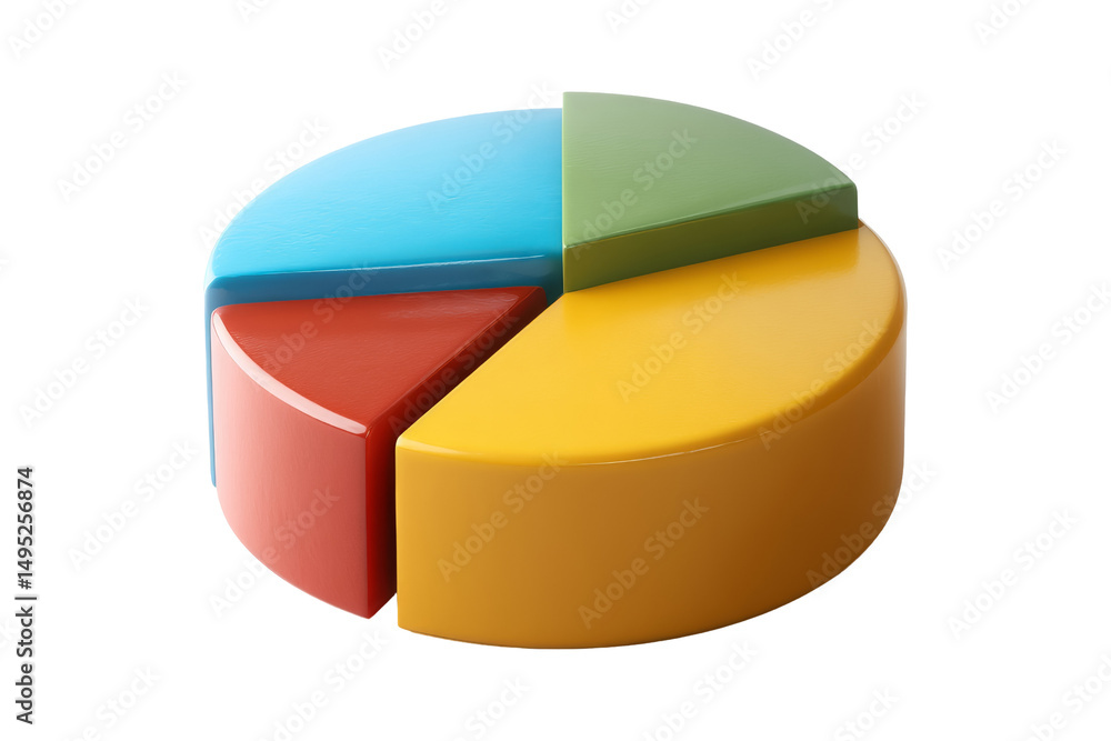 Obraz premium Colorful pie chart data visualization
