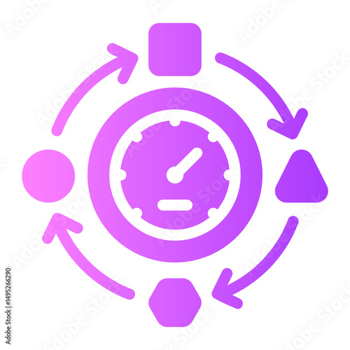 multitasking gradient icon