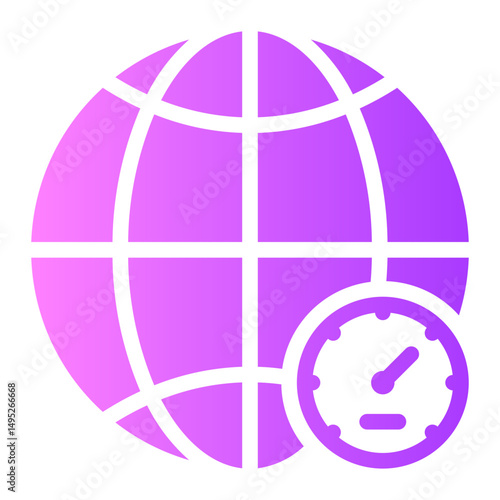 worldwide gradient icon