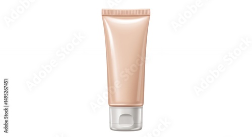 Peach colored cosmetic tube