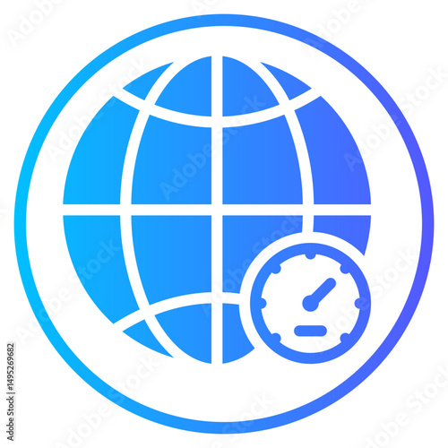worldwide gradient icon