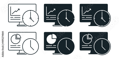 Real time data on computer icon