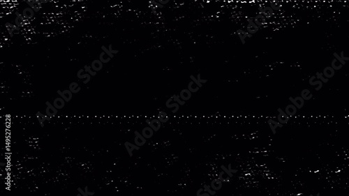 White dirty scratches overlay with halftone texture on black background for vintage and grunge effects