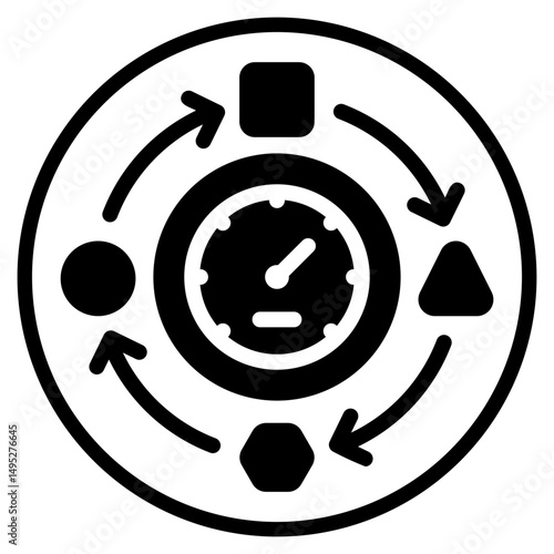 multitasking glyph icon