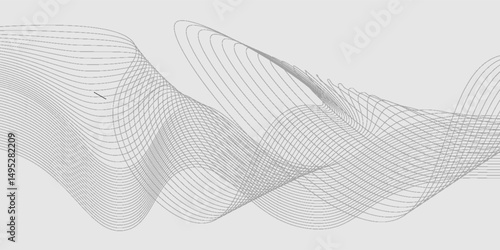 Abstract vector background with black wavy lines. EPS10