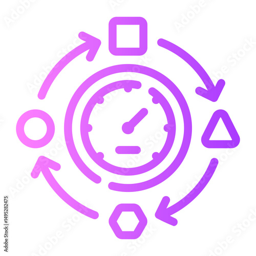 multitasking gradient icon