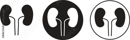 Set of Dialysis silhouette icons in trendy black flat styles. Symbols use on website, mobile apps, logos and print media. Vectors illustration from medical and health care collection.