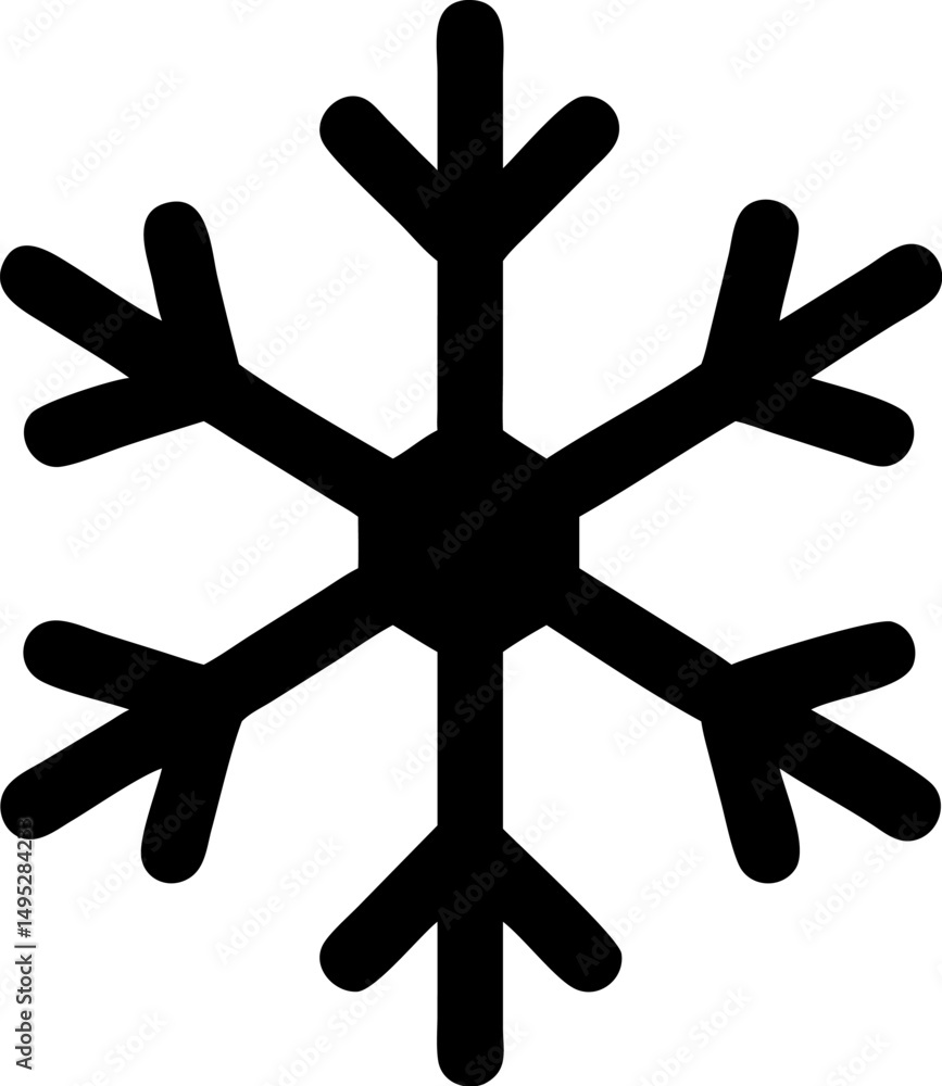 Snowflake icon flat vector Snowflake icon flat vector