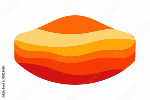 vector illustration of an orange jelly