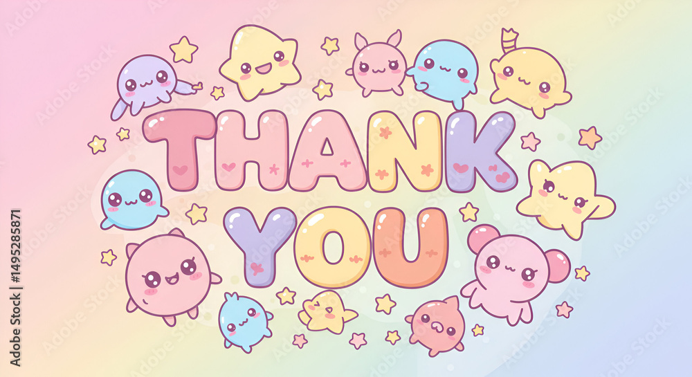 thank you card with fluffy clouds thank you card with fluffy clouds