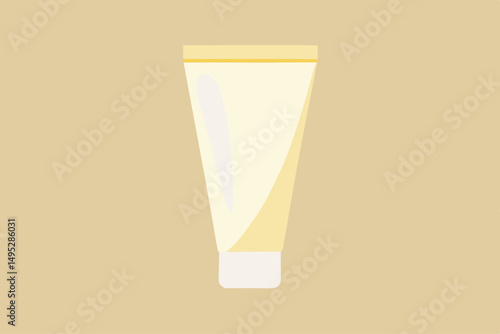 vector illustration of a tube of toothpaste