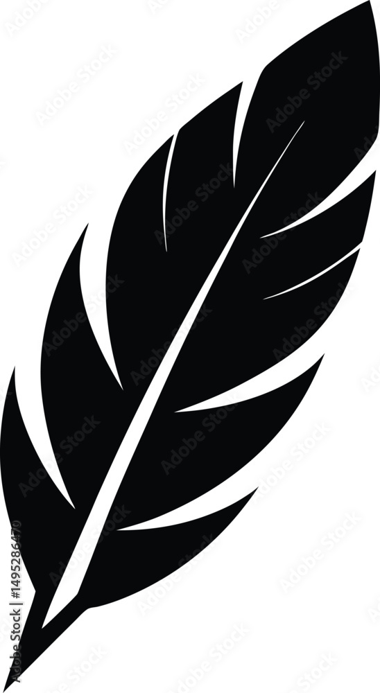 Obraz premium Bold Eagle Feather Silhouette Minimalist Patriotic Vector Graphic