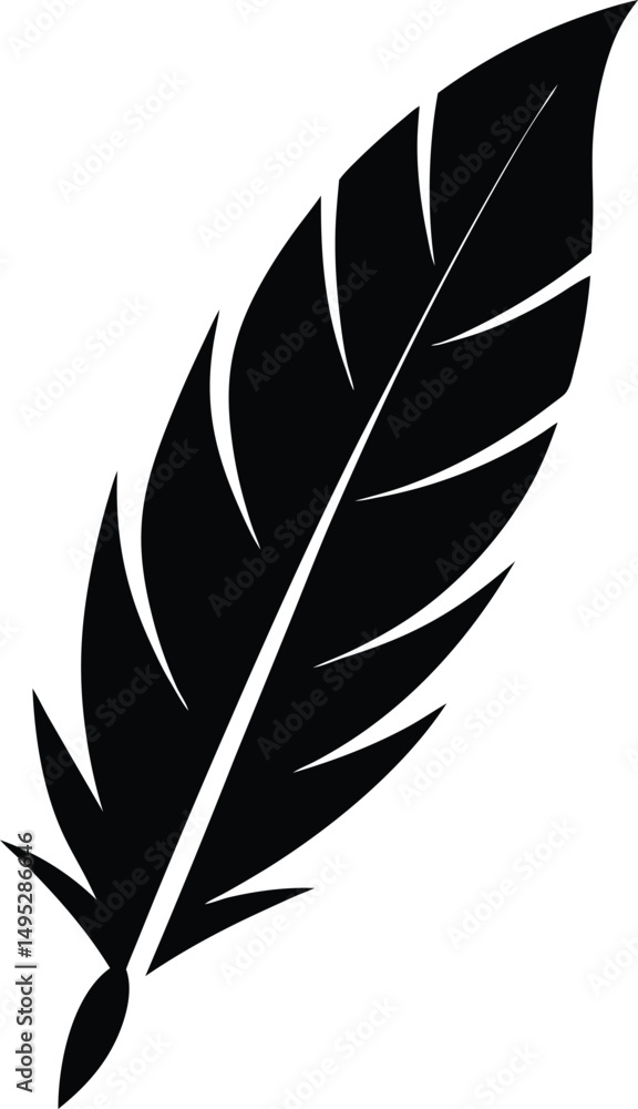 Fototapeta premium Bold Eagle Feather Silhouette Minimalist Patriotic Vector Graphic