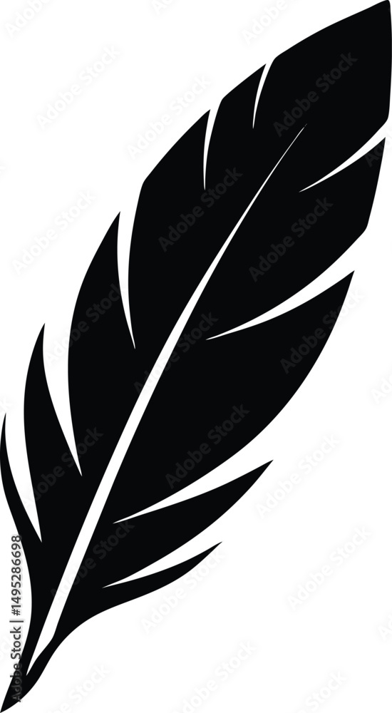 Obraz premium Bold Eagle Feather Silhouette Minimalist Patriotic Design