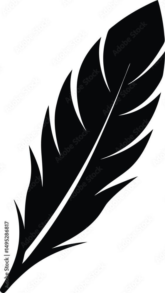 Obraz premium Bold Eagle Feather Silhouette Minimalist Patriotic Design