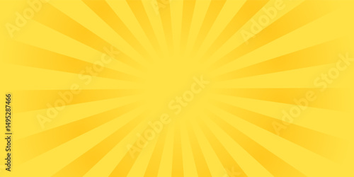 Wallpaper Mural Yellow banner with Sun rays, lines background, light Torontodigital.ca