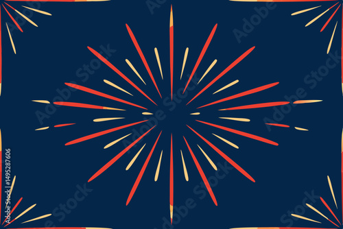 vector illustration of a fireworks