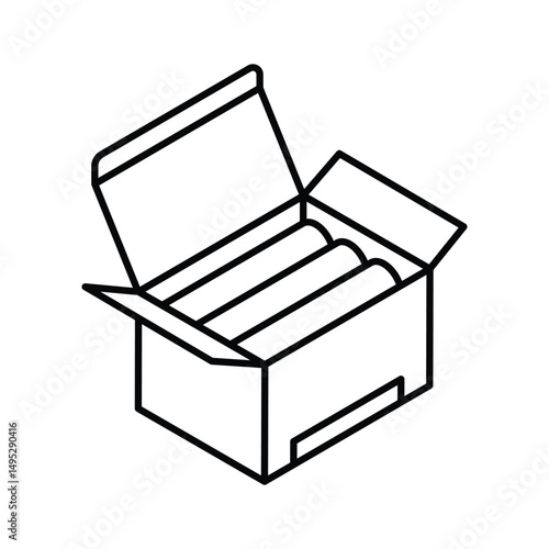 Visually engaging isometric icon showing chalk box