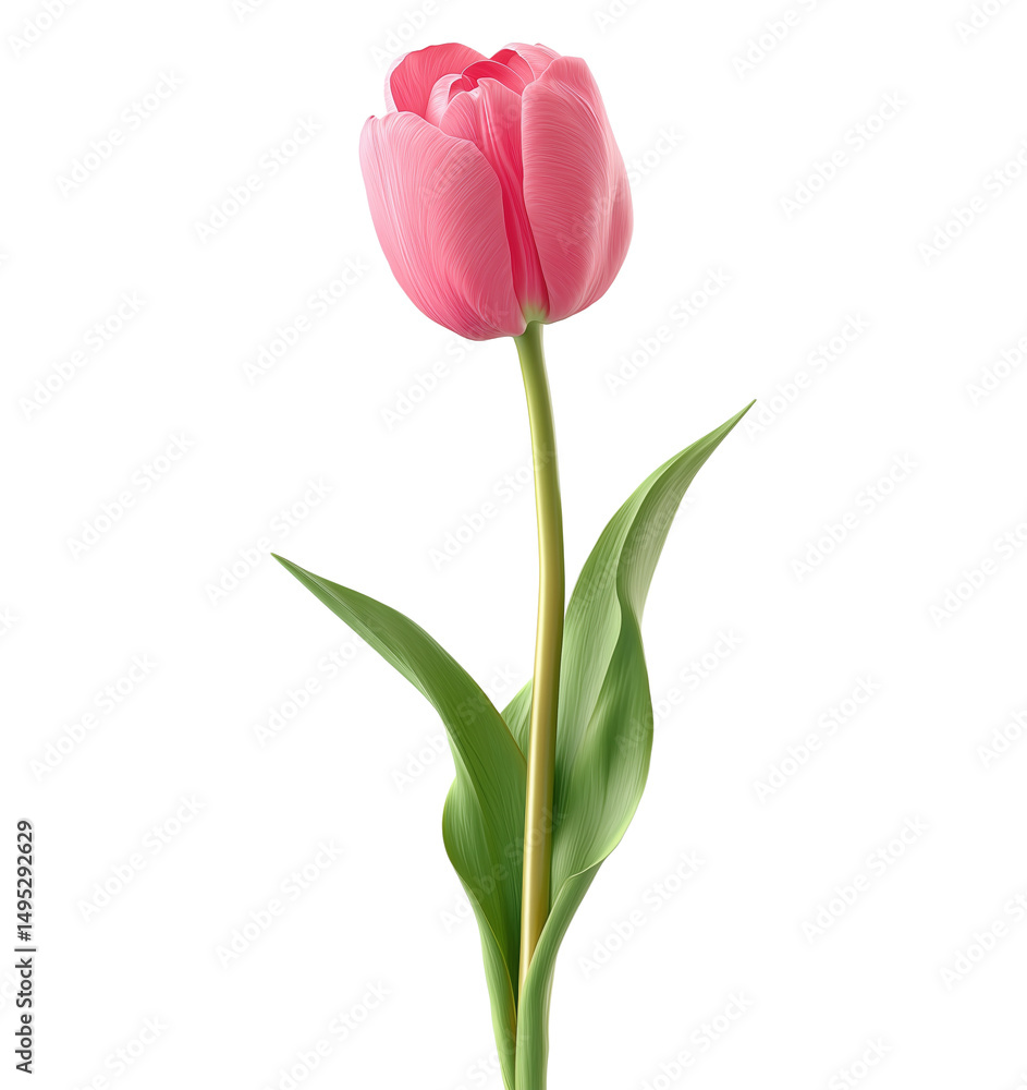 Single pink tulip in early bloom image isolated transparent. Floral tulipa gesneriana cut out photo png. 8 march spring, Mothers day. Botanical blossom cutout element object photography Single pink tulip in early bloom image isolated transparent. Floral tulipa gesneriana cut out photo png. 8 march spring, Mothers day. Botanical blossom cutout element object photography