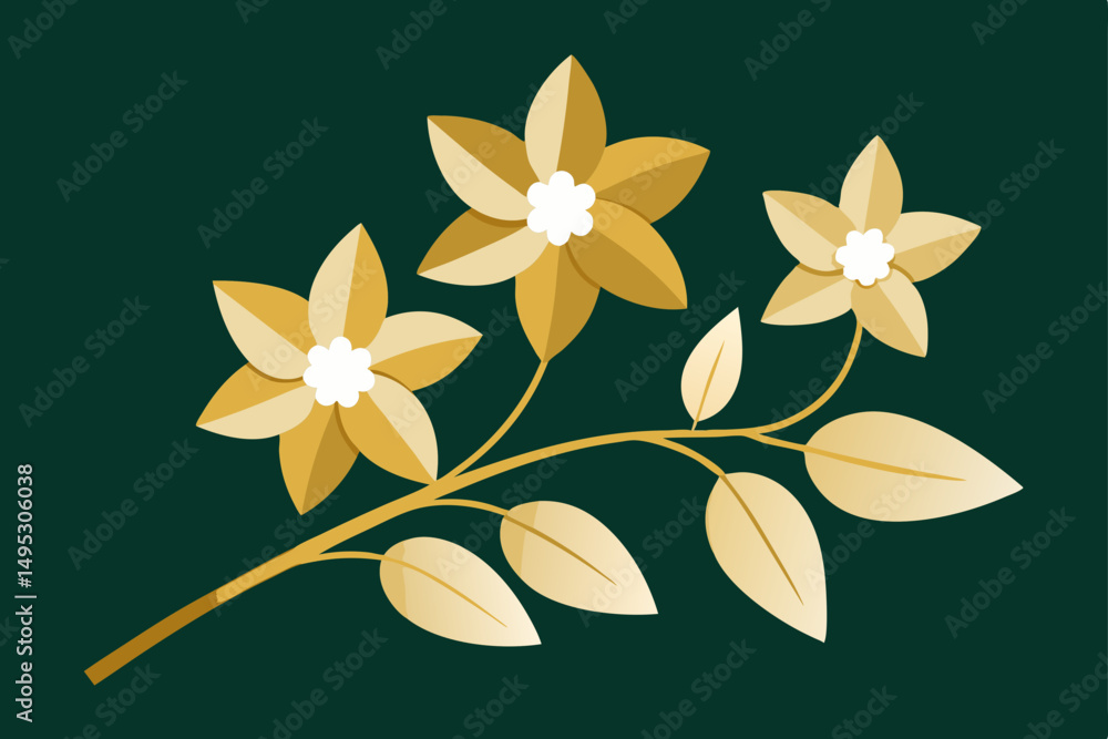 Naklejka premium yellow flowers on black background