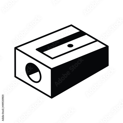 Get this isometric filled icon of pencil sharpener