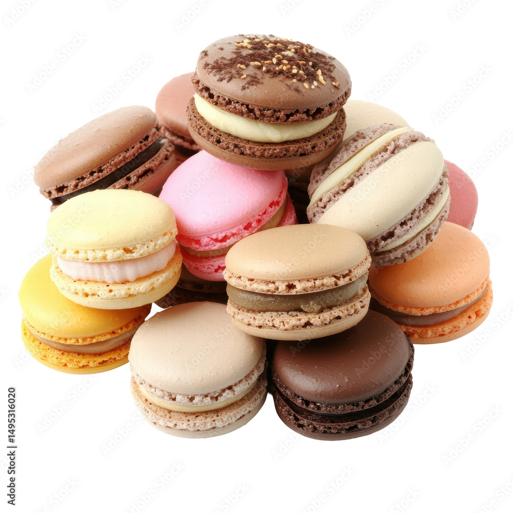 Isolated Assorted Macarons Isolated Assorted Macarons