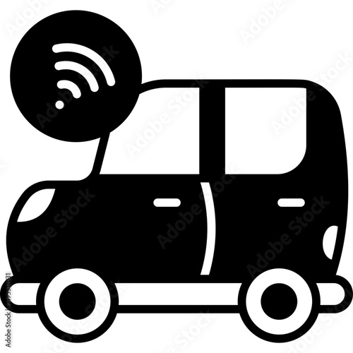Autonomous Vehicle  glyph icon