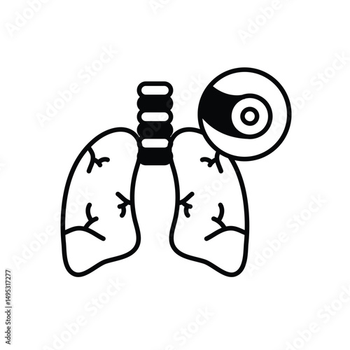 Lungs Icon vector
