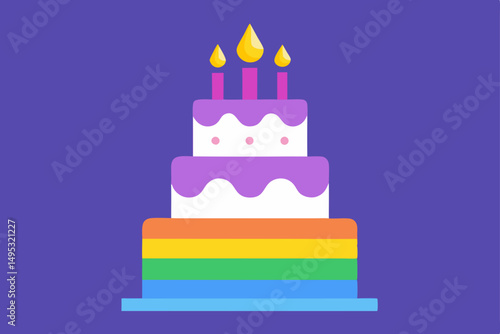 birthday cake with candles