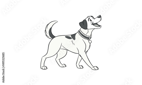 Cute dog  vector. Cartoon dog or puppy characters design, funny pet animals isolated on white background.