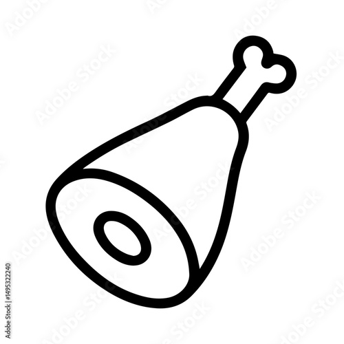 Pork knuckle icon on white background vector
Vector icon german food