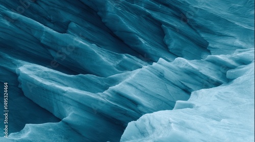 Wallpaper Mural Ice formations with sharp edges and textures in a cool blue hue, showcasing nature's beauty Torontodigital.ca