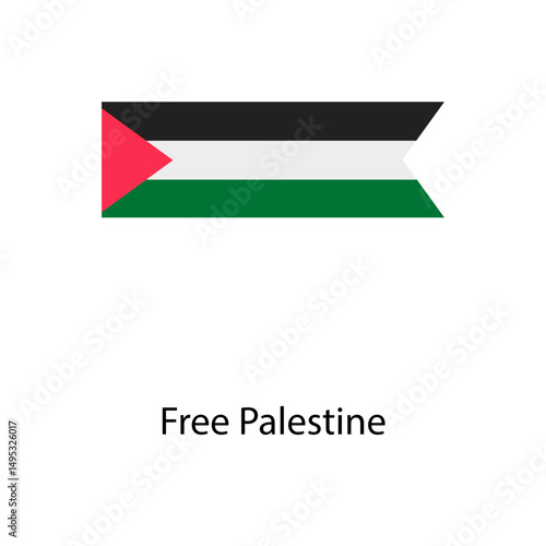 Palestine flag single vector illustration