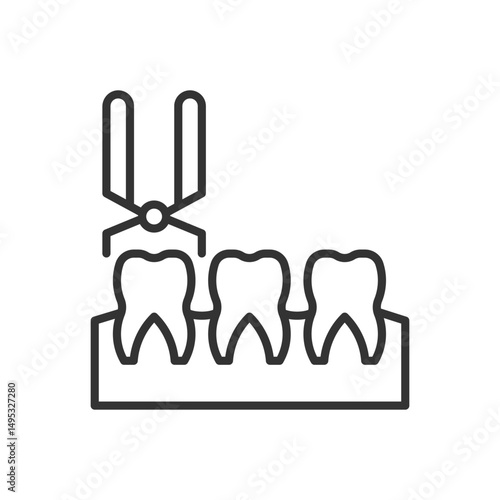 Dental Forceps Icon - Tooth Pulling Tool Icon