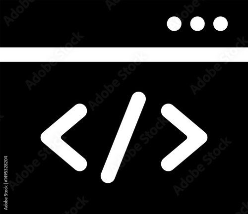 Rounded Filled Coding Icon
